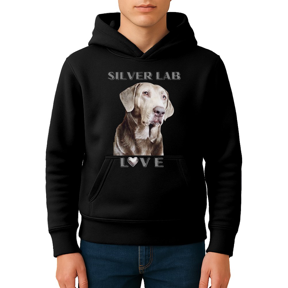 Silver Labrador Retriever Dog Kids Hoodie