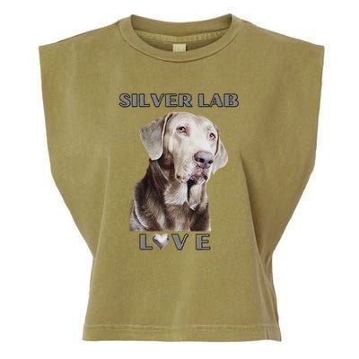 Silver Labrador Retriever Dog Garment-Dyed Women's Muscle Tee