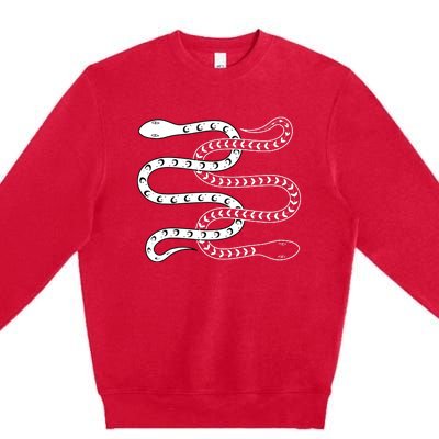 Snake Lover Reptile Fans Herpetologist Ophiologist Ophiology Premium Crewneck Sweatshirt