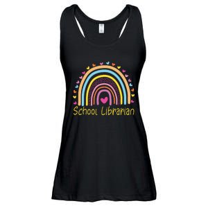 School Librarian Rainbow Ladies Essential Flowy Tank