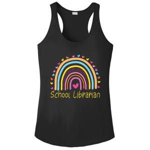 School Librarian Rainbow Ladies PosiCharge Competitor Racerback Tank