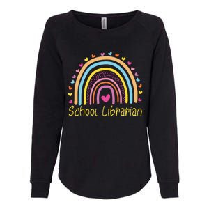 School Librarian Rainbow Womens California Wash Sweatshirt