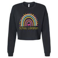 School Librarian Rainbow Cropped Pullover Crew