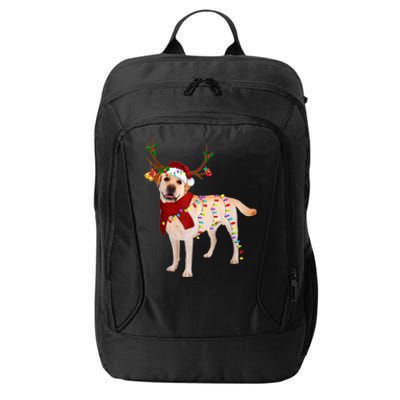 Santa Labrador Retriever Reindeer Light Christmas T City Backpack