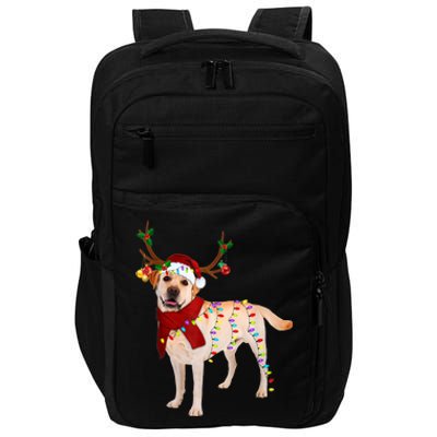 Santa Labrador Retriever Reindeer Light Christmas T Impact Tech Backpack