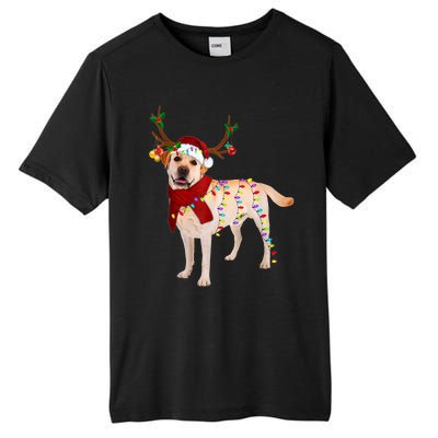 Santa Labrador Retriever Reindeer Light Christmas T Tall Fusion ChromaSoft Performance T-Shirt