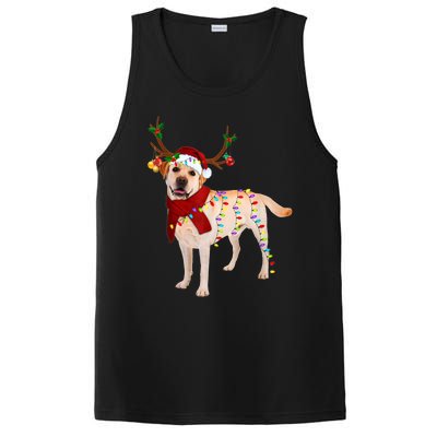 Santa Labrador Retriever Reindeer Light Christmas T PosiCharge Competitor Tank