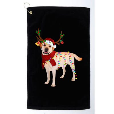 Santa Labrador Retriever Reindeer Light Christmas T Platinum Collection Golf Towel