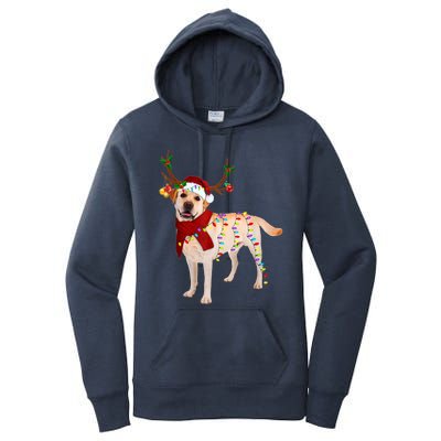 Santa Labrador Retriever Reindeer Light Christmas T Women's Pullover Hoodie