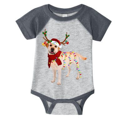 Santa Labrador Retriever Reindeer Light Christmas T Infant Baby Jersey Bodysuit