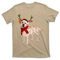 Santa Labrador Retriever Reindeer Light Christmas T T-Shirt