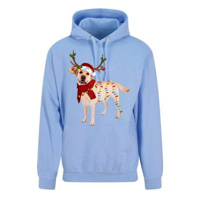 Santa Labrador Retriever Reindeer Light Christmas T Unisex Surf Hoodie