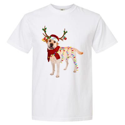 Santa Labrador Retriever Reindeer Light Christmas T Garment-Dyed Heavyweight T-Shirt