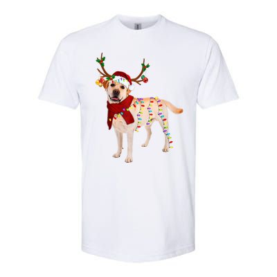 Santa Labrador Retriever Reindeer Light Christmas T Softstyle CVC T-Shirt