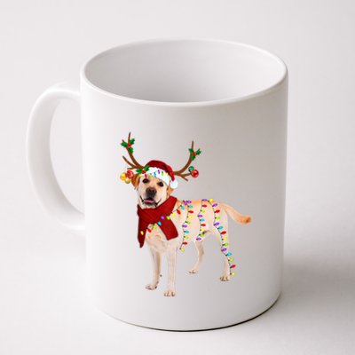 Santa Labrador Retriever Reindeer Light Christmas T Coffee Mug