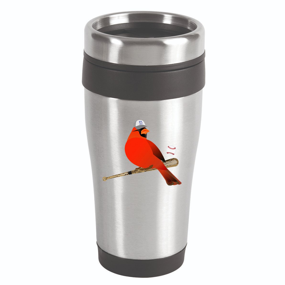Saint Louis Red Cardinal Funny Bird Design 16oz Travel Tumbler