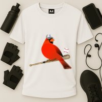 Saint Louis Red Cardinal Funny Bird Design Cooling Performance Crew T-Shirt
