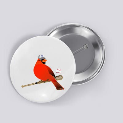 Saint Louis Red Cardinal Funny Bird Design Button