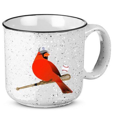 Saint Louis Red Cardinal Funny Bird Design 15oz Campfire Ceramic Mug