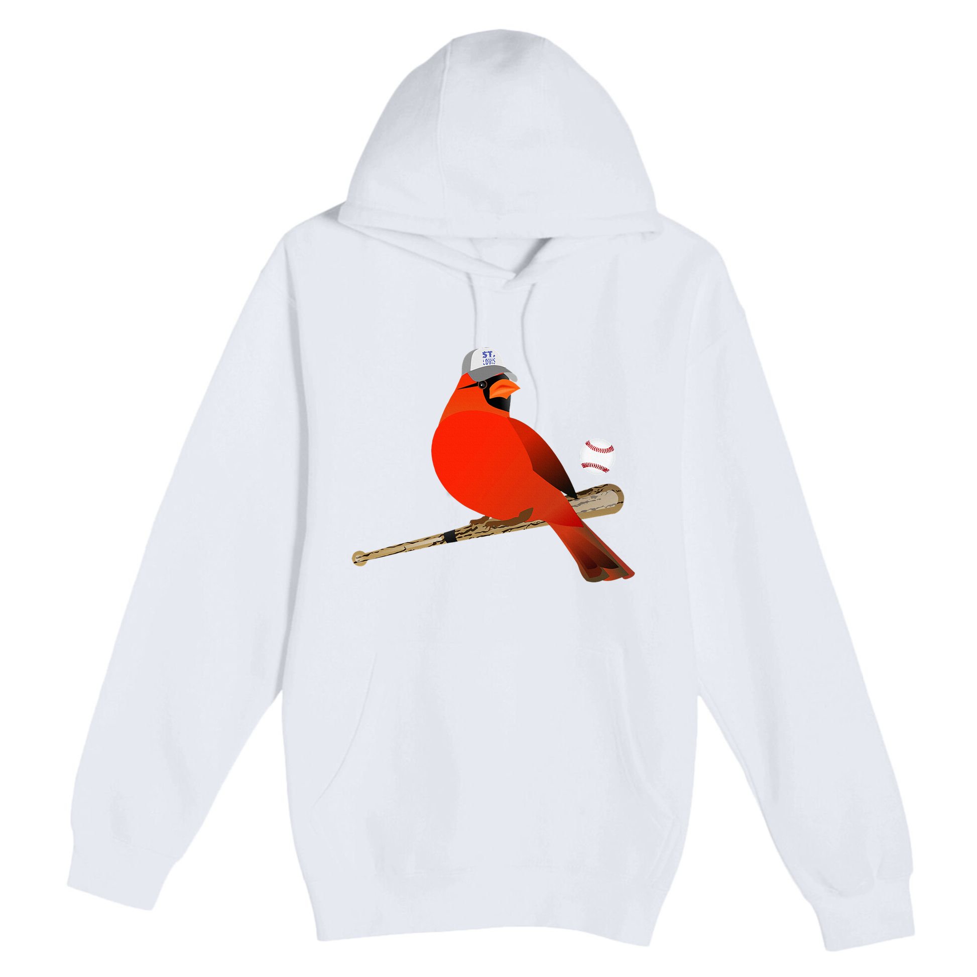 Saint Louis Red Cardinal Funny Bird Design Premium Pullover Hoodie