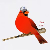 Saint Louis Red Cardinal Funny Bird Design Baby Bodysuit