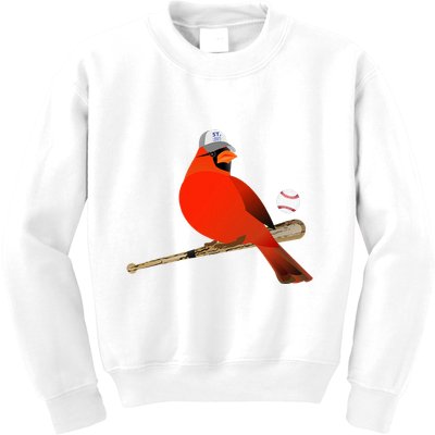 Saint Louis Red Cardinal Funny Bird Design Kids Sweatshirt