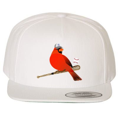Saint Louis Red Cardinal Funny Bird Design Wool Snapback Cap