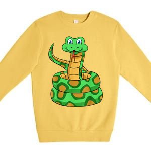 Snake Lover Reptile Cobra Python Boa Herpetologist Premium Crewneck Sweatshirt