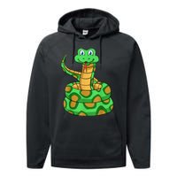 Snake Lover Reptile Cobra Python Boa Herpetologist Performance Fleece Hoodie