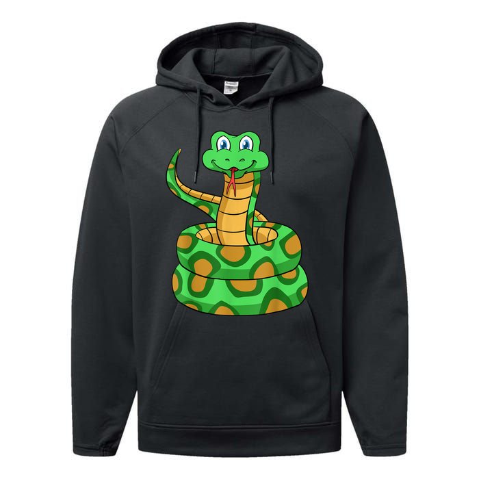 Snake Lover Reptile Cobra Python Boa Herpetologist Performance Fleece Hoodie