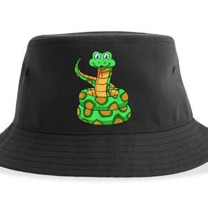 Snake Lover Reptile Cobra Python Boa Herpetologist Sustainable Bucket Hat