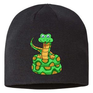 Snake Lover Reptile Cobra Python Boa Herpetologist Sustainable Beanie