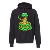 Snake Lover Reptile Cobra Python Boa Herpetologist Premium Hoodie