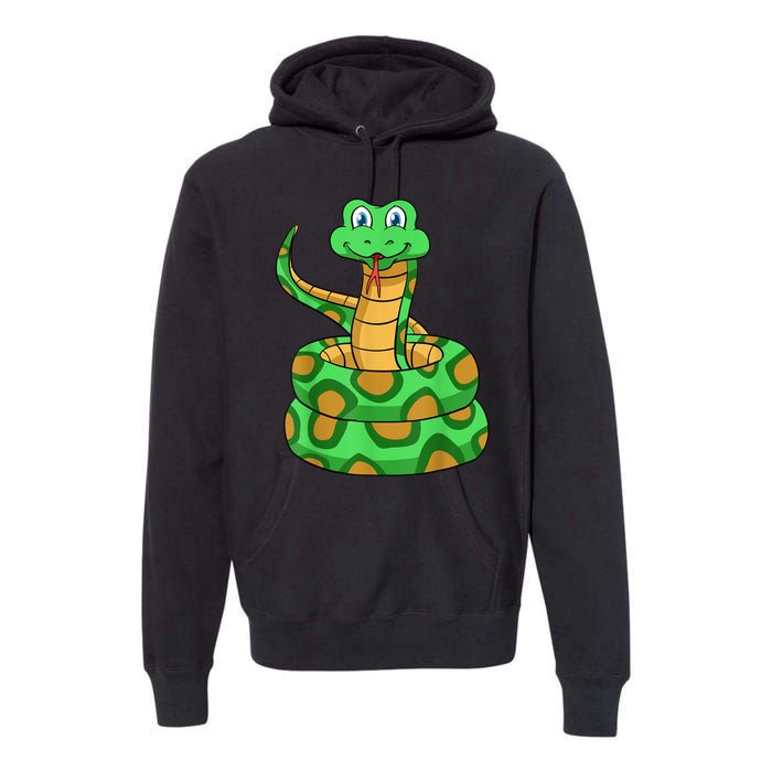 Snake Lover Reptile Cobra Python Boa Herpetologist Premium Hoodie