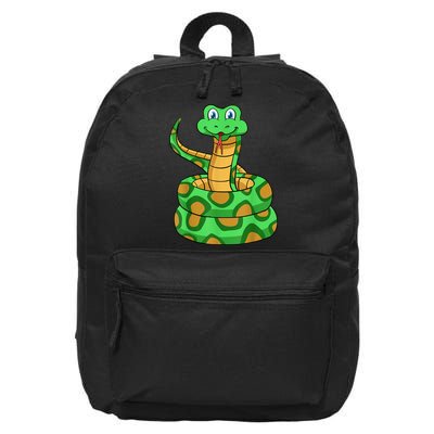 Snake Lover Reptile Cobra Python Boa Herpetologist 16 in Basic Backpack