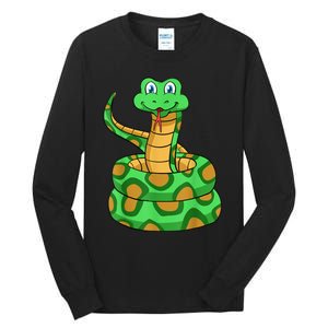 Snake Lover Reptile Cobra Python Boa Herpetologist Tall Long Sleeve T-Shirt