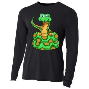 Snake Lover Reptile Cobra Python Boa Herpetologist Cooling Performance Long Sleeve Crew