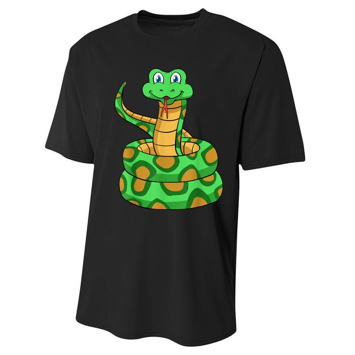 Snake Lover Reptile Cobra Python Boa Herpetologist Performance Sprint T-Shirt