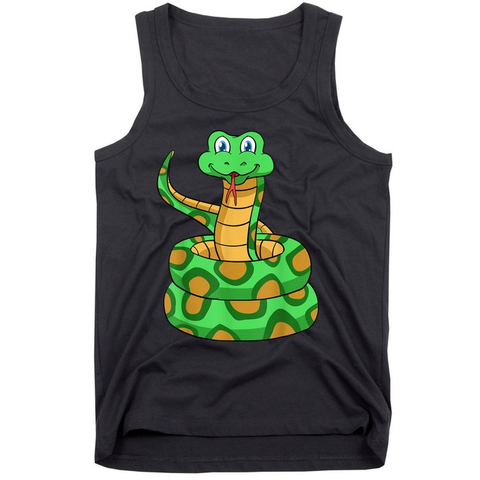 Snake Lover Reptile Cobra Python Boa Herpetologist Tank Top