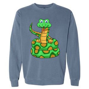 Snake Lover Reptile Cobra Python Boa Herpetologist Garment-Dyed Sweatshirt