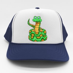 Snake Lover Reptile Cobra Python Boa Herpetologist Trucker Hat