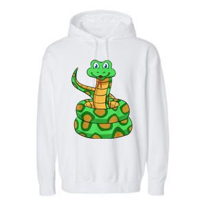 Snake Lover Reptile Cobra Python Boa Herpetologist Garment-Dyed Fleece Hoodie