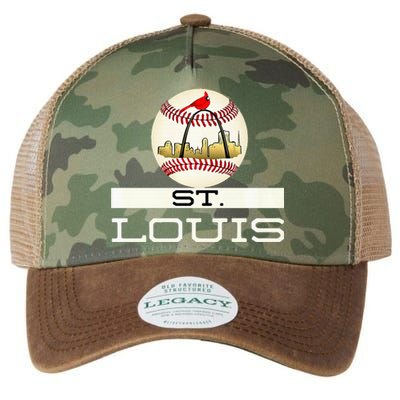 Saint Louis Red Cardinal Cool Baseball Skyline Legacy Tie Dye Trucker Hat