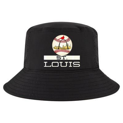 Saint Louis Red Cardinal Cool Baseball Skyline Cool Comfort Performance Bucket Hat