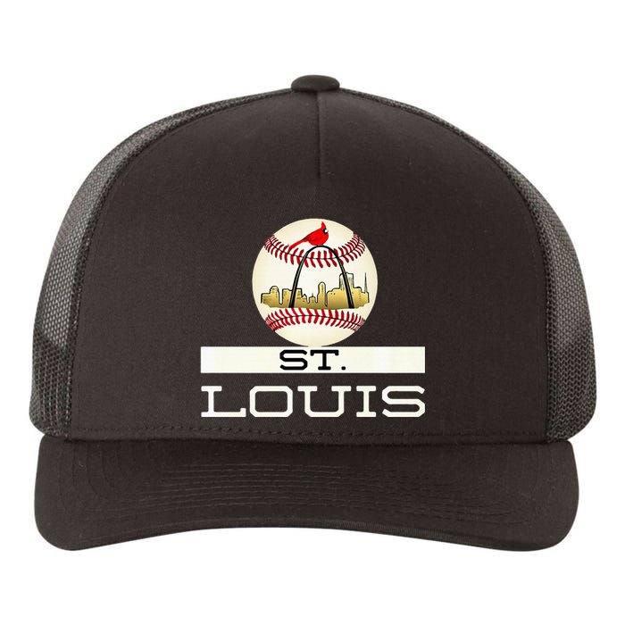 Saint Louis Red Cardinal Cool Baseball Skyline Yupoong Adult 5-Panel Trucker Hat