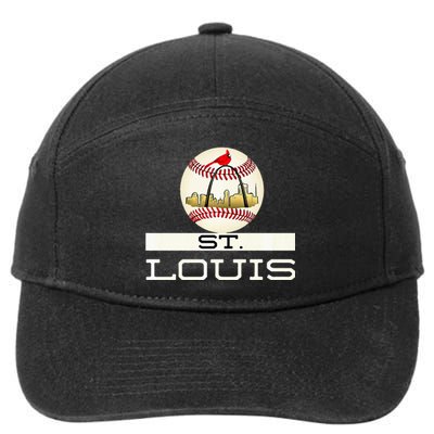 Saint Louis Red Cardinal Cool Baseball Skyline 7-Panel Snapback Hat