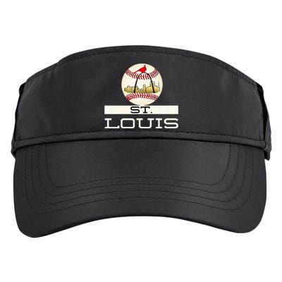 Saint Louis Red Cardinal Cool Baseball Skyline Adult Drive Performance Visor