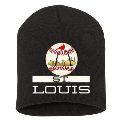 Saint Louis Red Cardinal Cool Baseball Skyline Short Acrylic Beanie