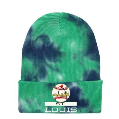 Saint Louis Red Cardinal Cool Baseball Skyline Tie Dye 12in Knit Beanie