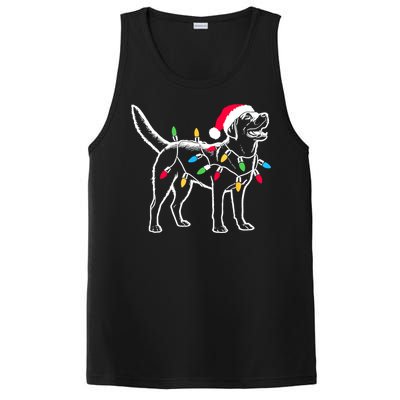 Santa Labrador Retriever Funny Christmas Lights Dog Lover Gift PosiCharge Competitor Tank